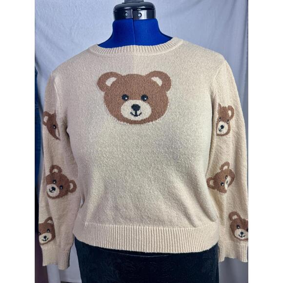 Amy Byer Sweaters - Amy Byer Teddy Bear Sweater | Cozy Knit Pullover | XL | Soft Kawaii Cottagecore